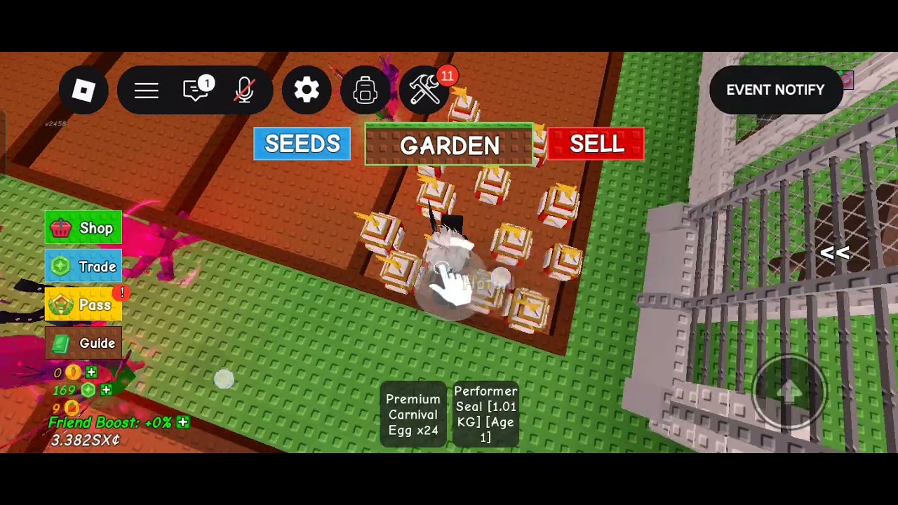 roblox grow a garden hatching egg from new egg wait the end😁 