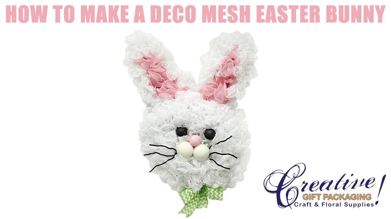 How to Make a Deco Mesh Easter Bunny using a new technique
