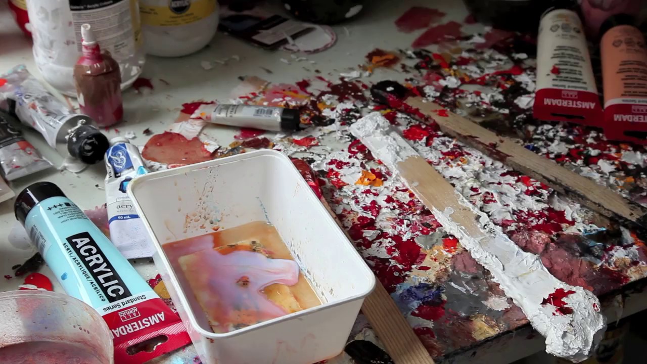 In the studio I Eelco Maan lyrical abstract paintings