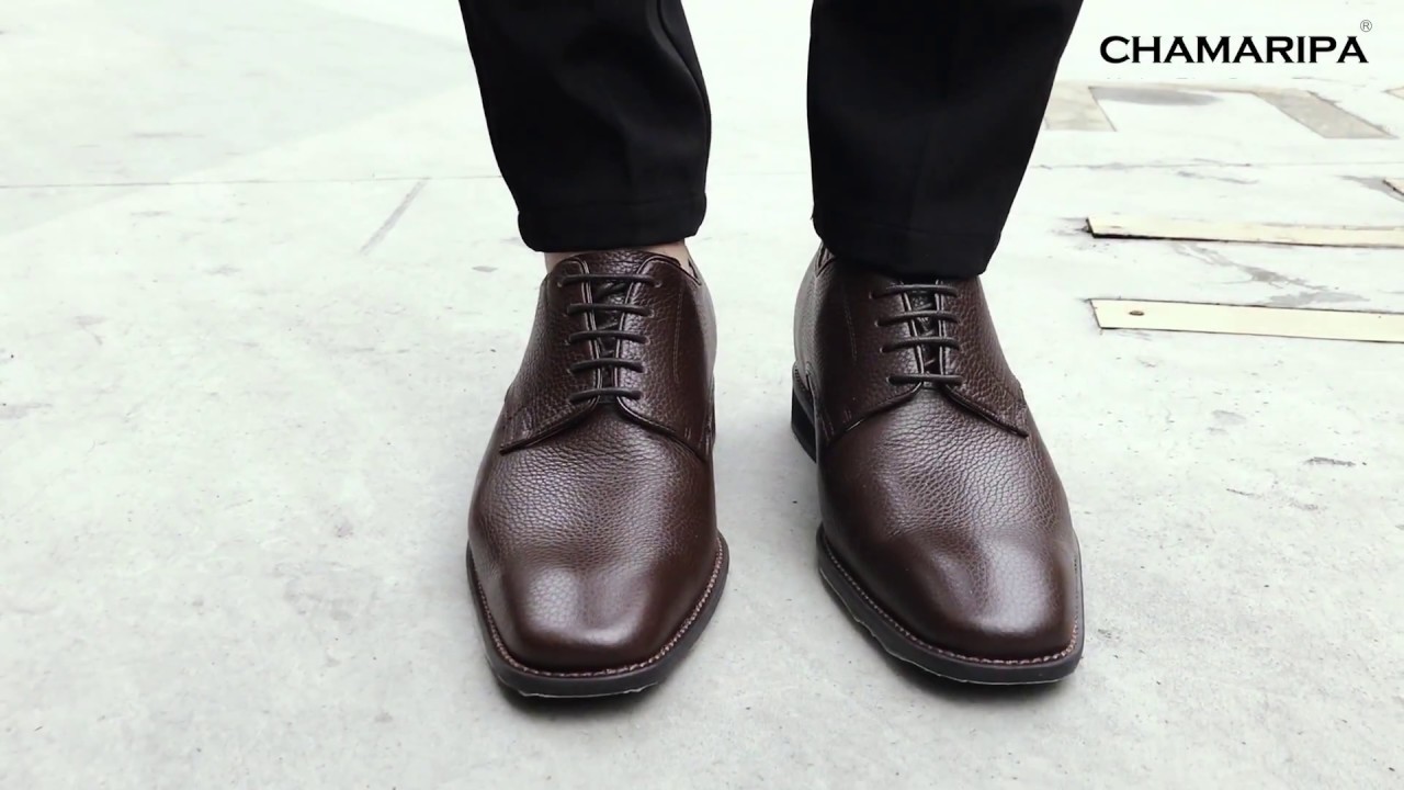 7 CM Taller Men Dress Shoe with Heels Formal Height Increasing Shoes -CHAMARIPA