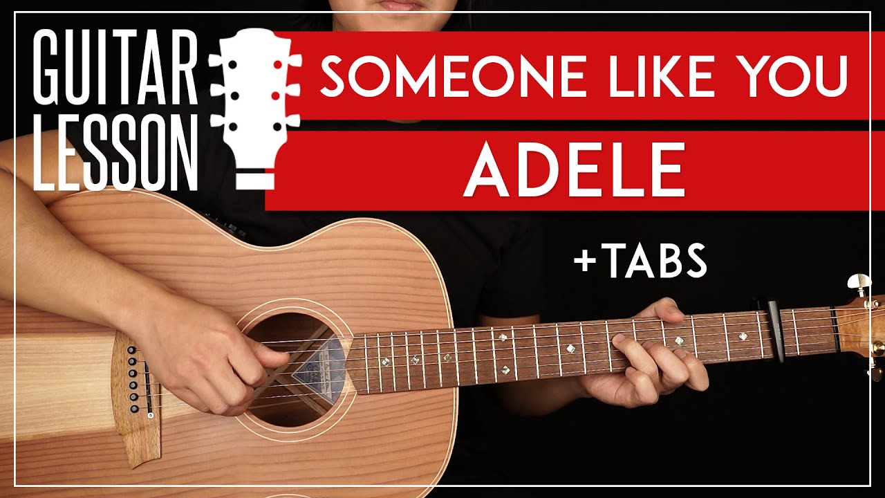 Someone Like You Guitar Tutorial Adele Guitar Lesson  |Easy Chords + Intro Picking|
