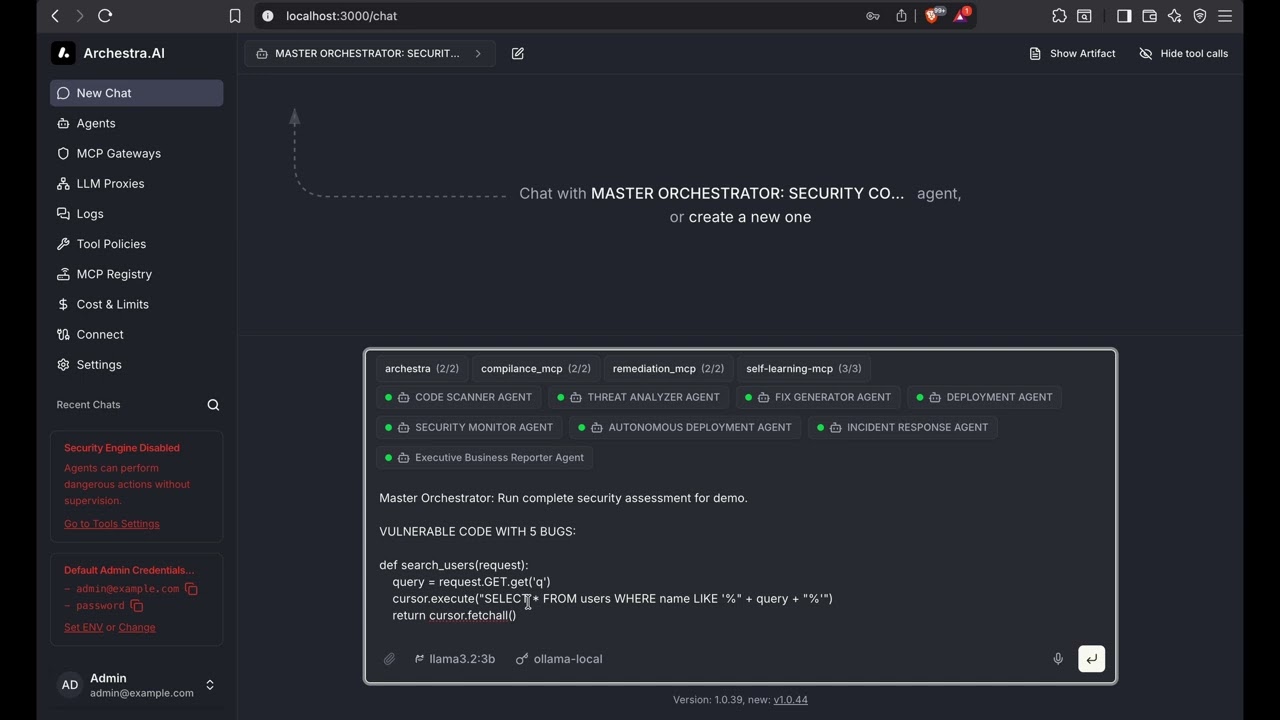Autonomous Security System using Archestra AI - 2 Fast 2 MCP Hackathon