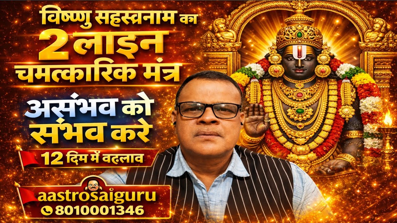 विष्णु सहस्रनाम का 2 लाइन धन मंत्र | करोड़पति बनाने वाला चमत्कारी MONEY MANTRA 