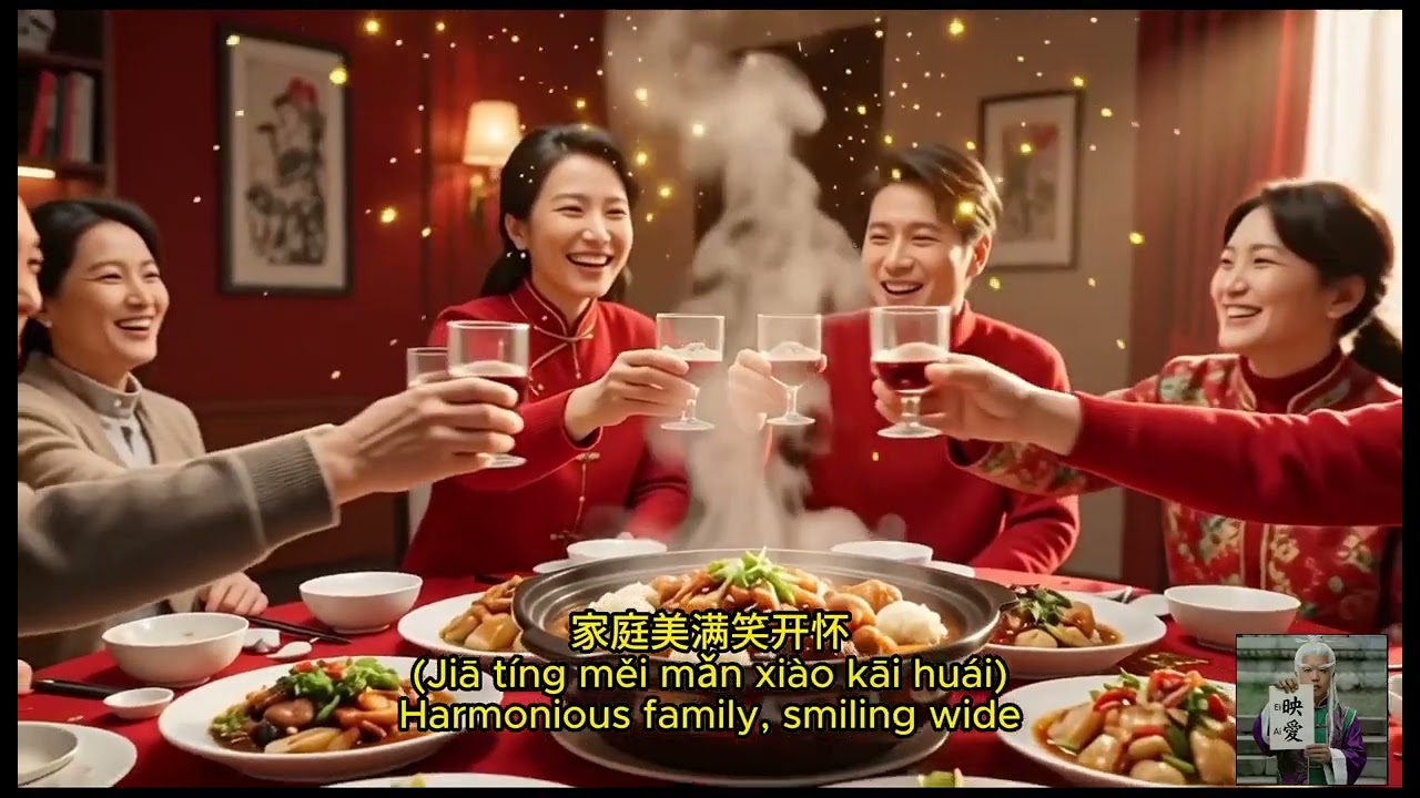 火马年！好运来！(Huǒ mǎ nián! Hǎo yùn lái!) Fire Horse year! Good luck arrives!