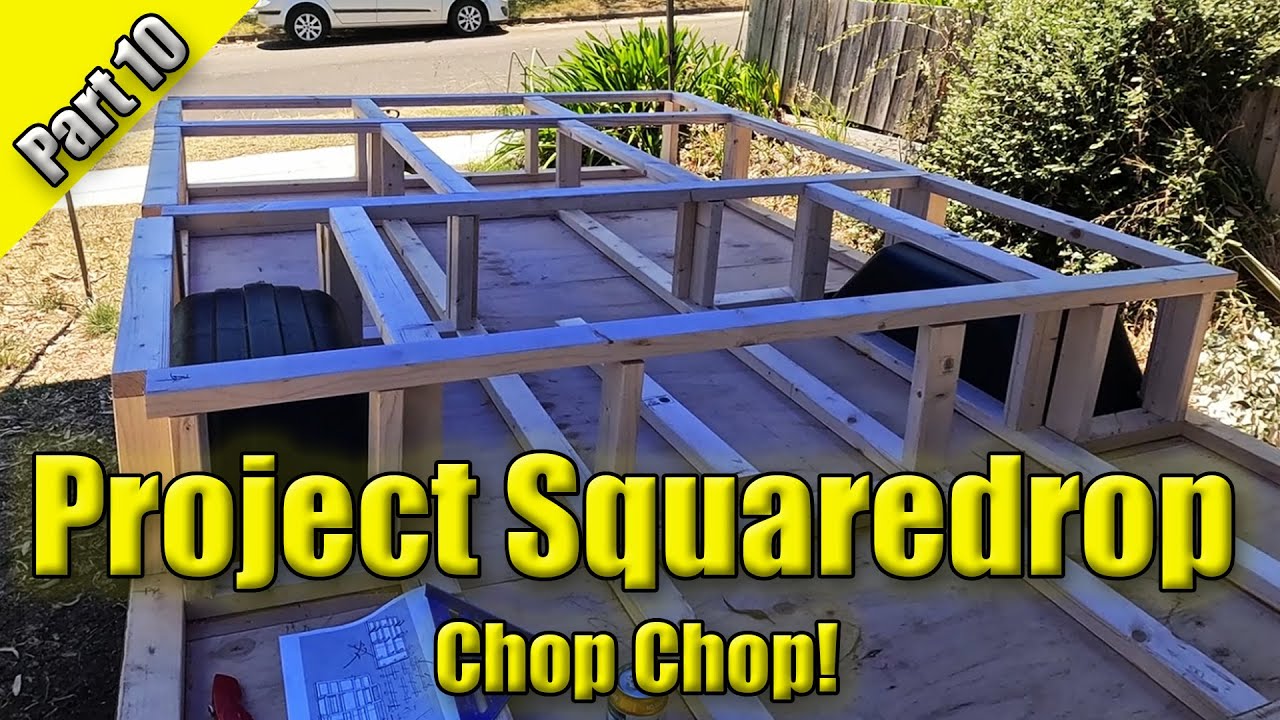 Building a Square Drop Camper - Part 10 - Chop Chop! Building up the base