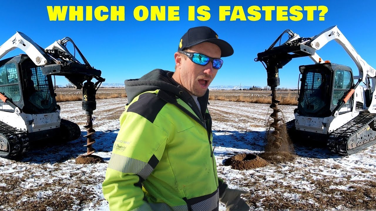 3 Augers Battle It Out In Frozen Ground!