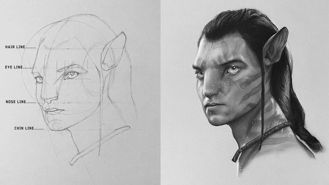 Drawing Avatar - Jake Sully | Loomis Method