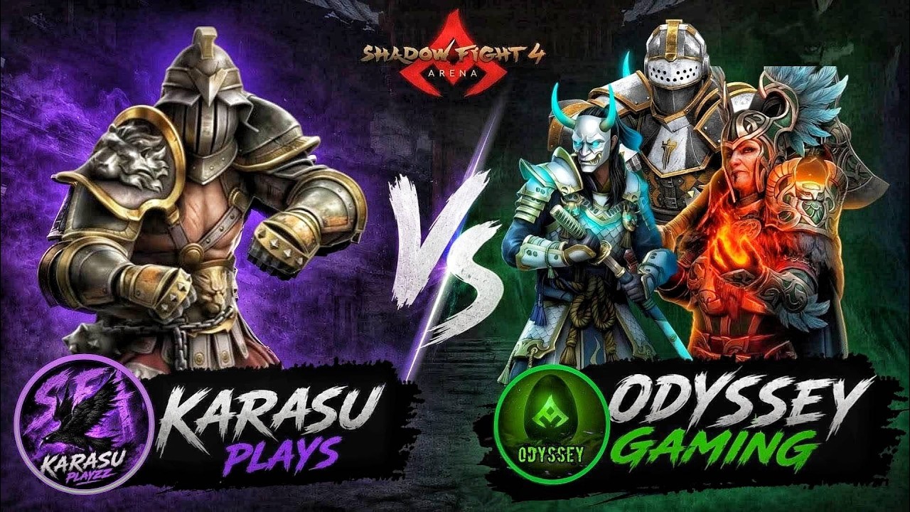 Karasu Plays vs Odyssey Gaming🔥| Intense matches! | Shadow Fight 4: Arena