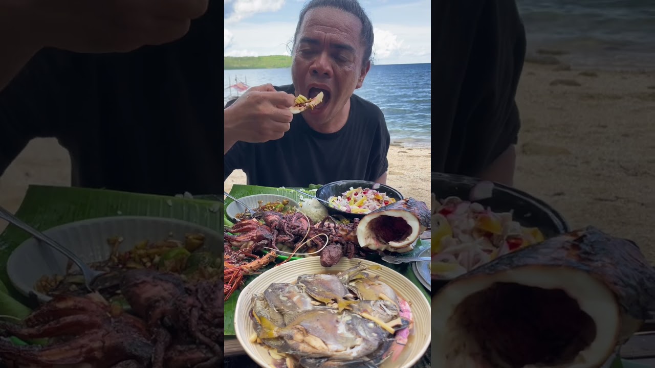MUKBANG OVERLOAD LECHON PUSIT BUSOG LUSOG KA SA MGA SEAFOOD LAODED KA SA BUSOG KUNG MA TRY MO ITO