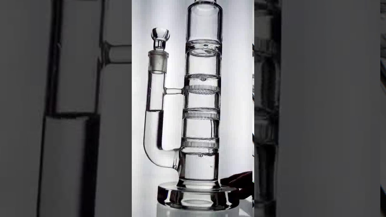 Triple Honeycomb Perc Stemless Water Pipe