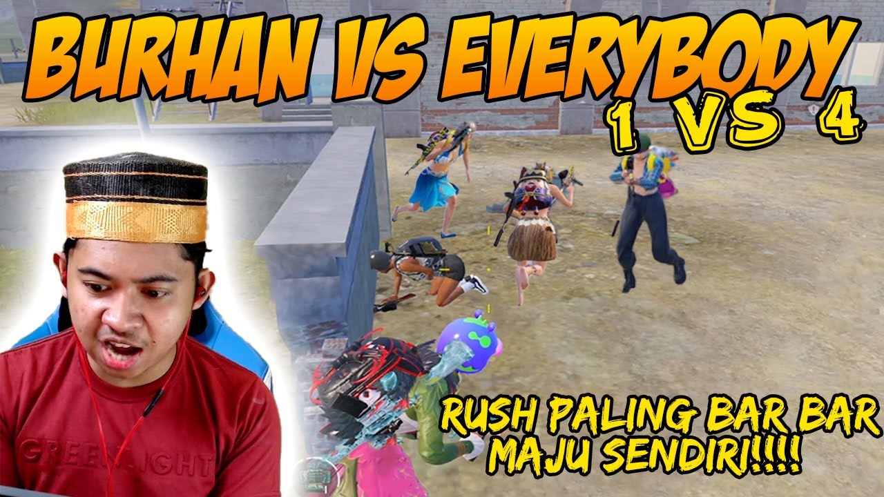 RUSH 1 SQUAD SENDIRIAN!?? GUE GA TAKUT!!! BENCANA SAMA  RANDOM NONTON DOANG BEBANN!!! | PUBG Mobile