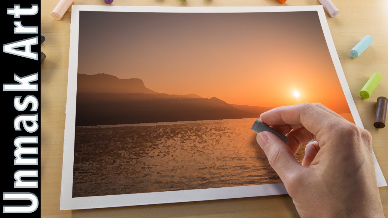 Simple Sunset Painting with Soft Pastels | Live Tutorial