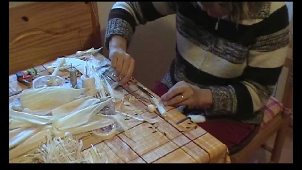 Traditional Czech handmade doll from corn leaves