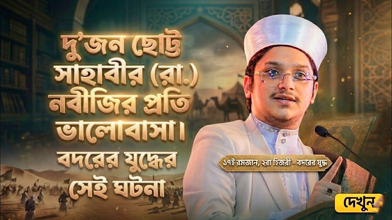​দু'জন ছোট্ট সাহাবীর (রা.) নবীজির প্রতি ভালোবাসা | বদরের যুদ্ধের সেই ঘটনা || Islamic Voice BD!!