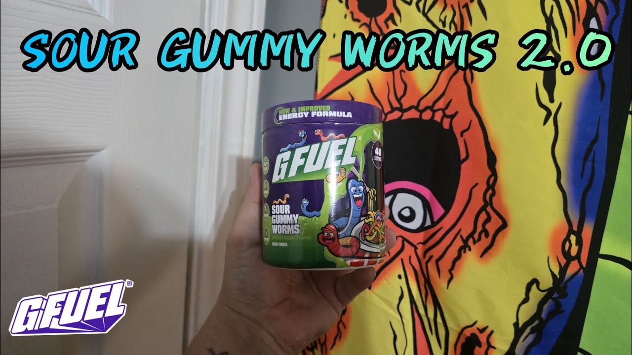 GFUEL Sour Gummy Worms 2.0 Taste Test & Review