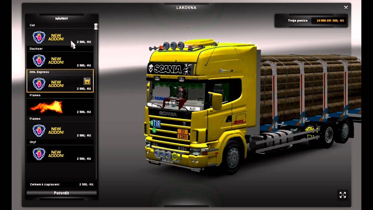 Euro Truck Simulator 2 Scania Series 4 +Tandem+trailer