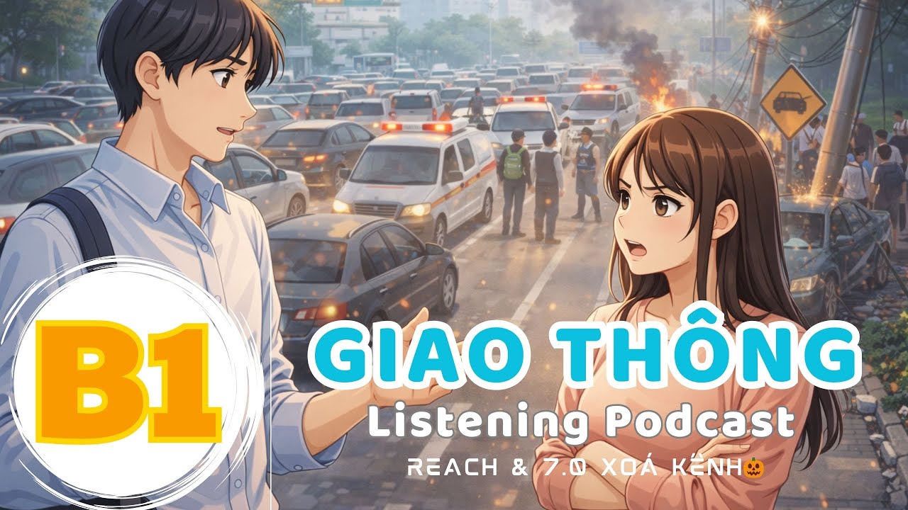 🎧 Luyện Nghe Tiếng Anh Level B1- GIAO THÔNG -  | Listening English Podcast |🎯