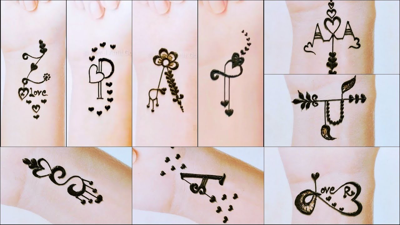 Beautiful 😍 Mehndi Letter Tattoo Design || Mehndi Tattoo || Keval Amit Gohel || Cute Letter Tattoo