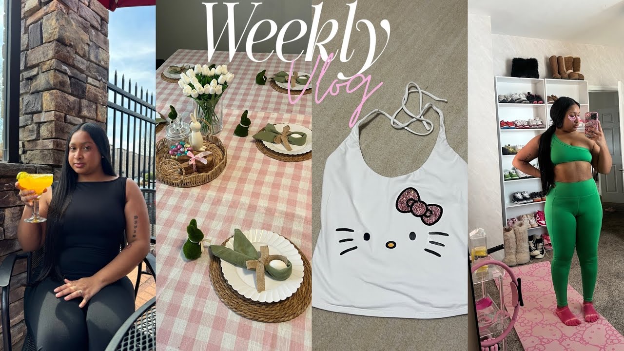 WEEKLY VLOG | Spring Home Decor + Moms Night + Healthy Routine + DIY Hello Kitty Top + Cooking &More