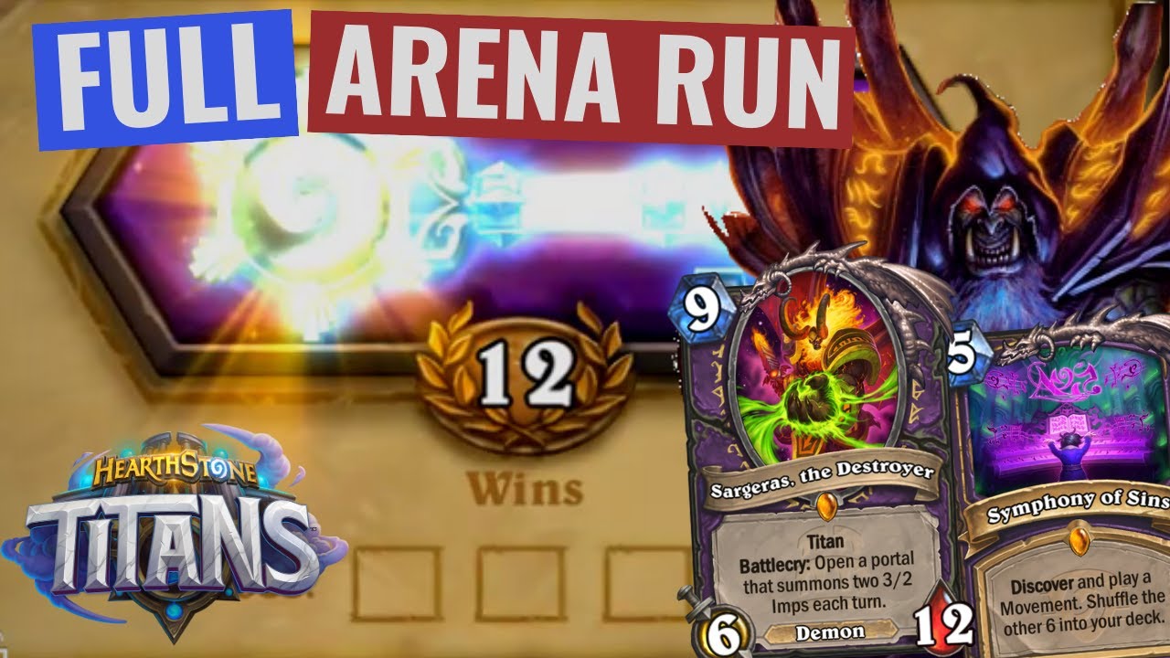 TURN 3 SARGERAS??!?! 12-0 Warlock Arena - Hearthstone TITANS Mini-Set