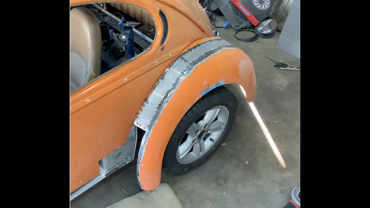 The Mutt Ep41. BMW Z3 VW Bug body swap. Radiator fitment & fender widening...