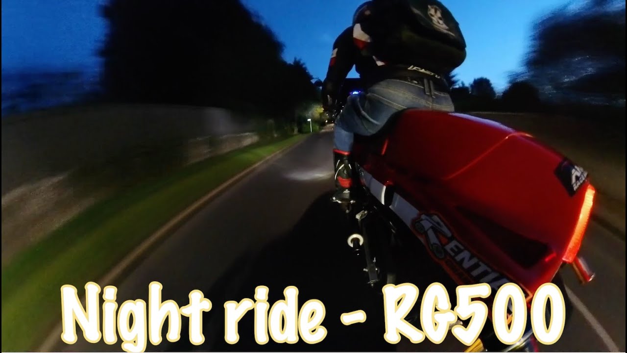 Night ride onboard Suzuki RG500