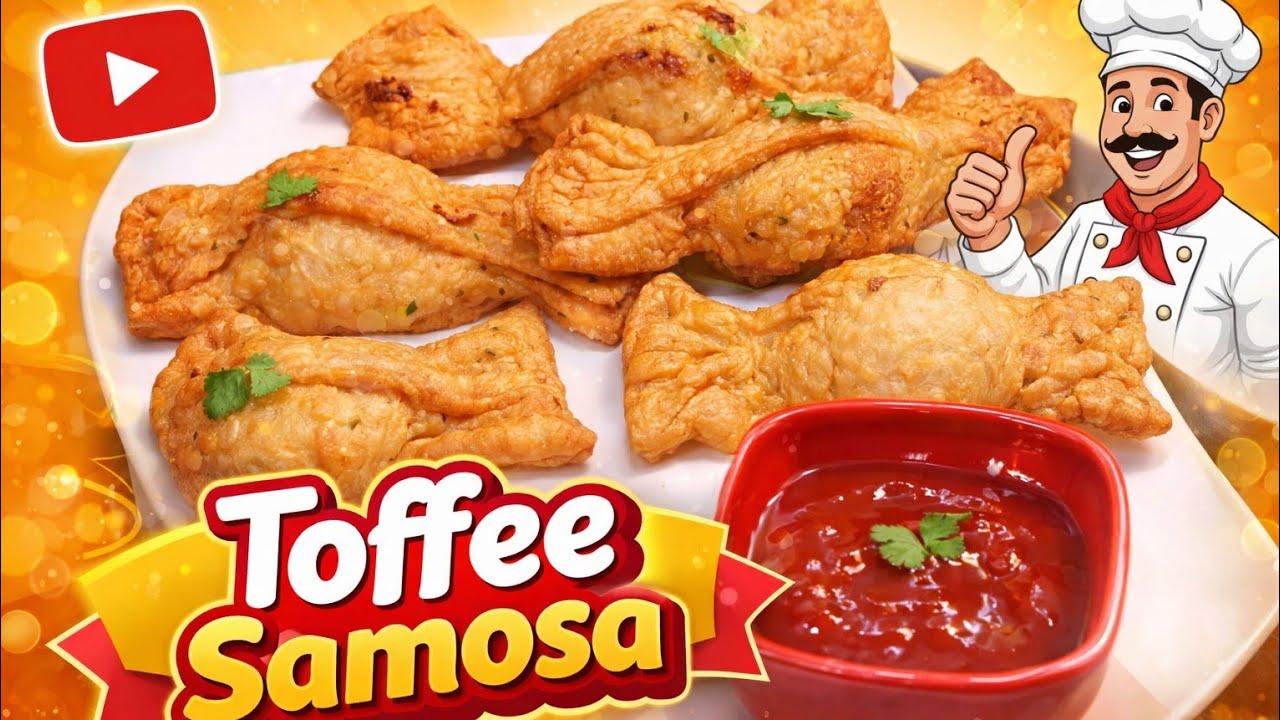 Toffee samosa recipe झटपट तैयार करें आसान रेसिपी को जो सभी को पसंद आएगी #delhi zaika 👍🔥❤️