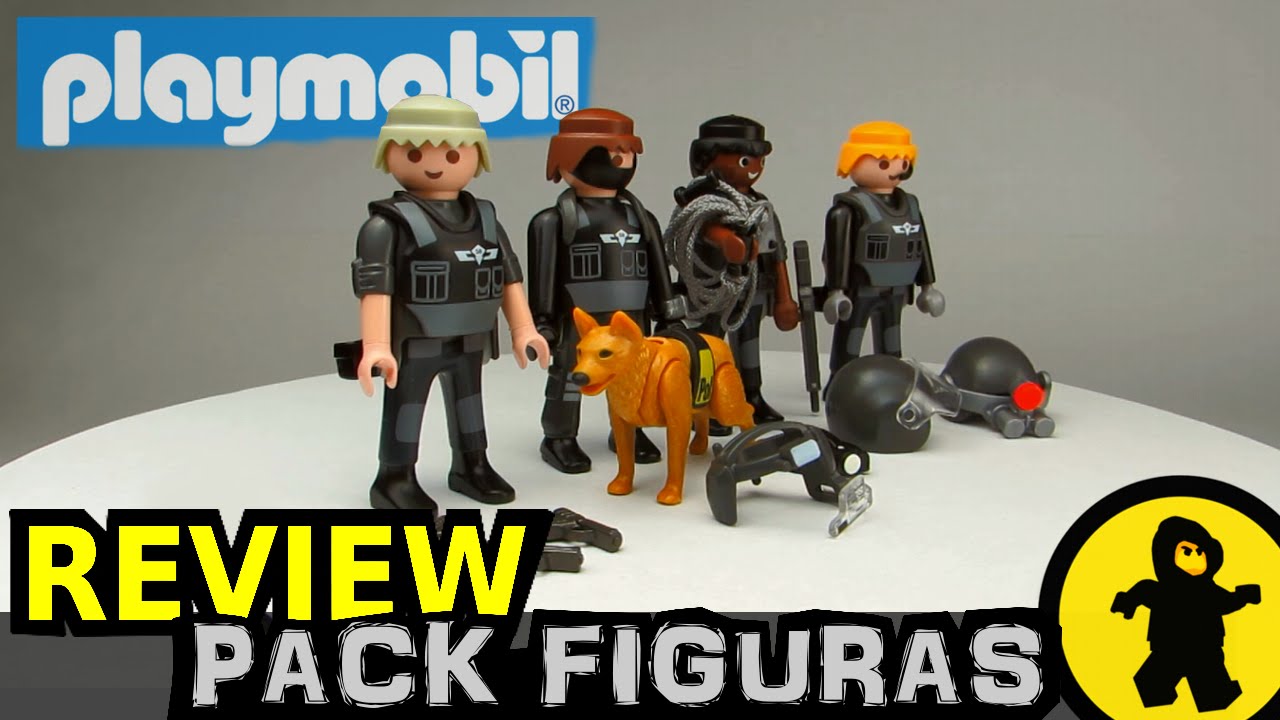 Figuras de Policias Playmobil (5565 Equipo SWAT) + Perro Policia / Review en español