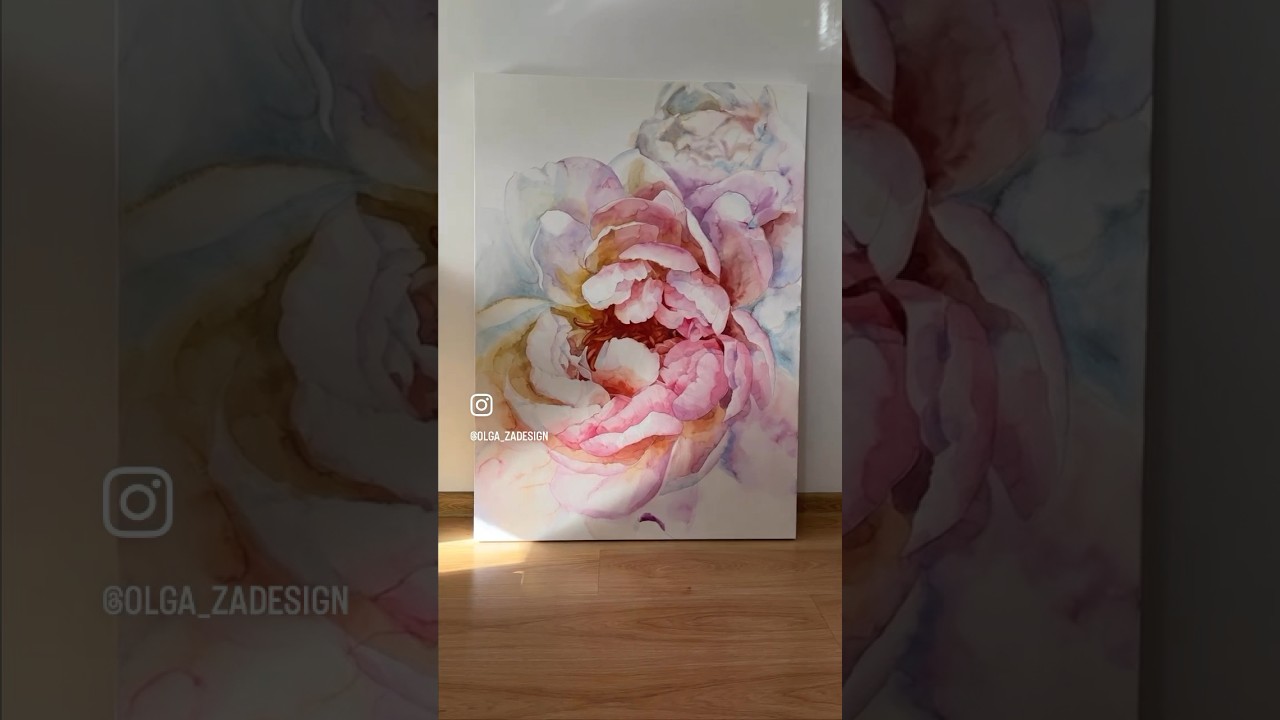 Peony watercolor #watercolorart #peonyart #peonypainting