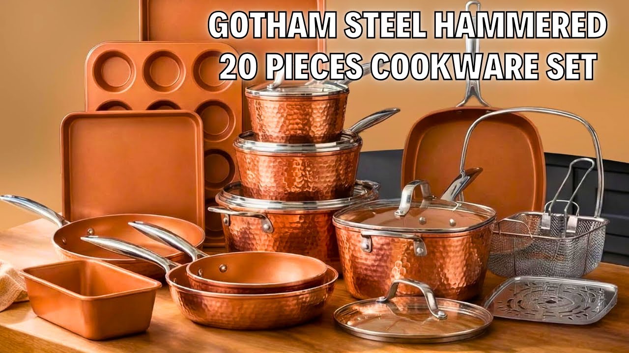 Набор посуды Gotham Steel Hammered из 20 предметов: действительно ли вам нужно столько антипригар...