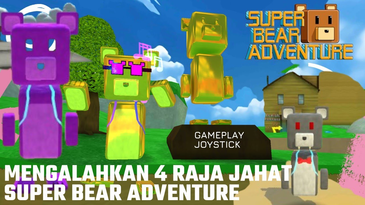 Mengalahkan 4 Raja Jahat di Super Bear Adventure Gameplay _ Raja Tikus Yeti Bos Kura Kura