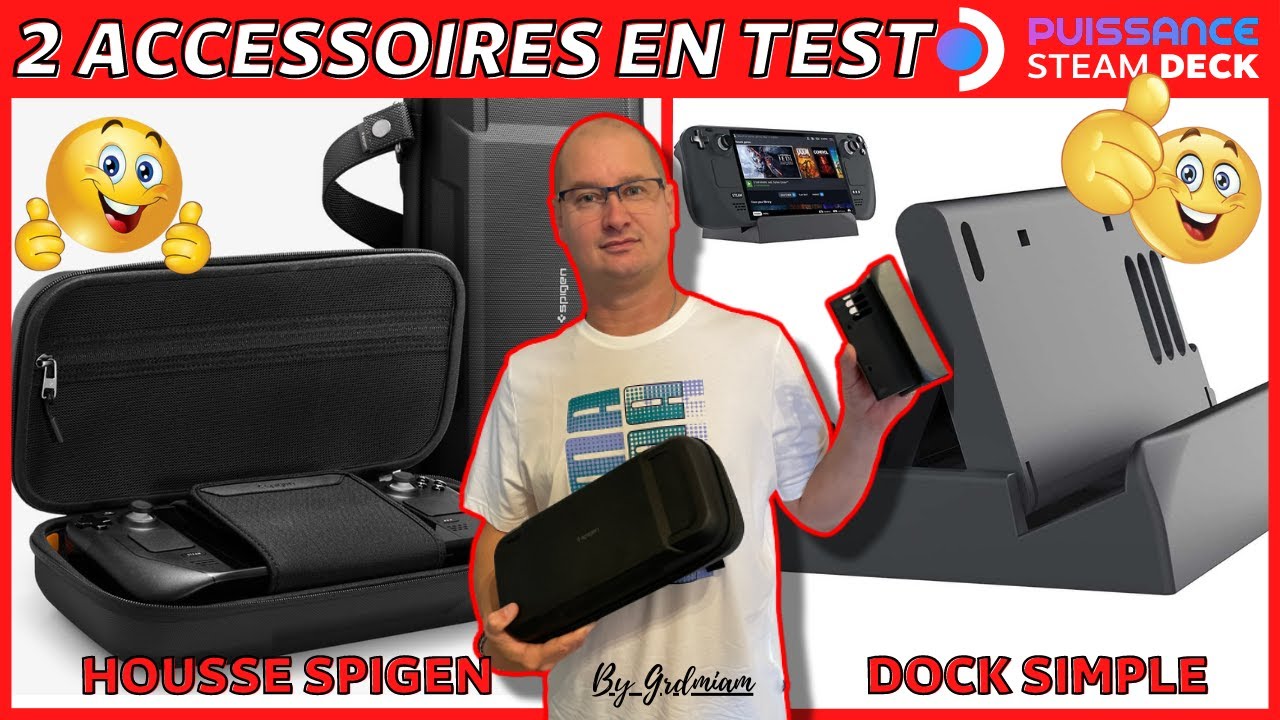 STEAM DECK TEST Housse de transport: Spigen Rugged Armor Pro et dock simple