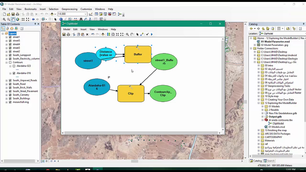 13-2 Model Builder parameters كيفية إضافة وتحويل المدخلات لمتغيرات