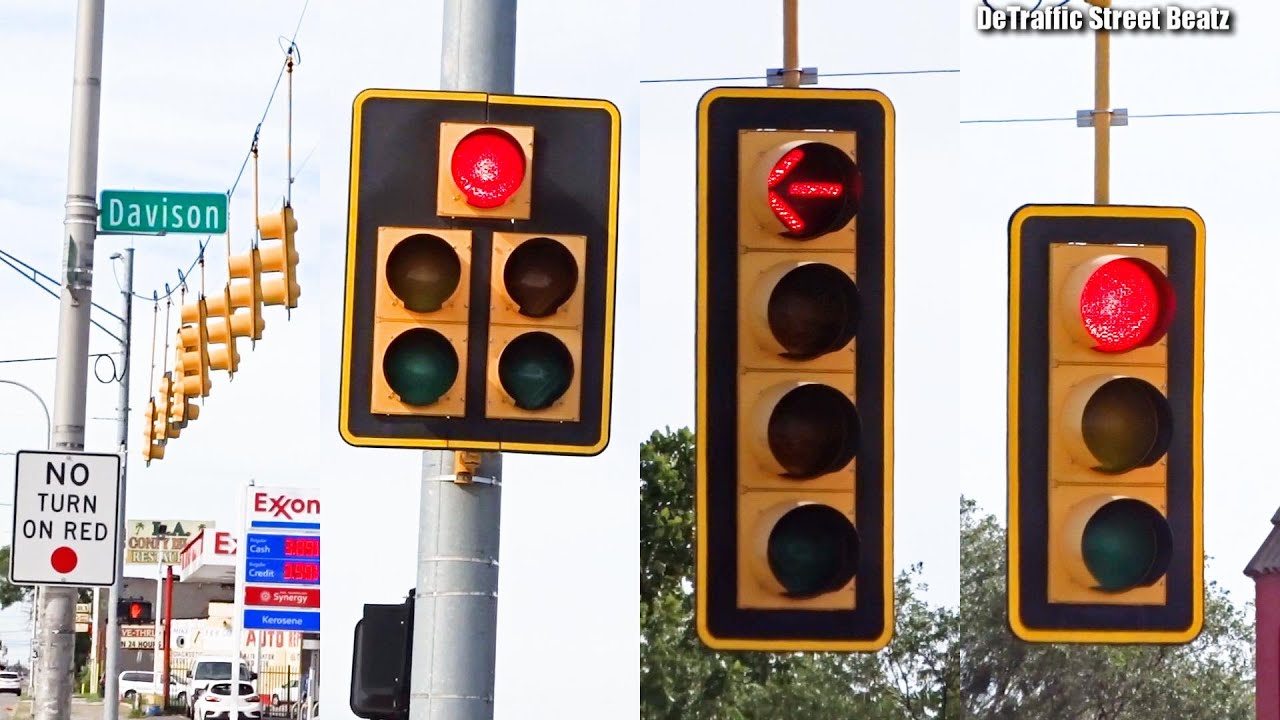 Dog House & Left Turn Arrow Traffic Lights Stuck On Red | Livernois & Davison