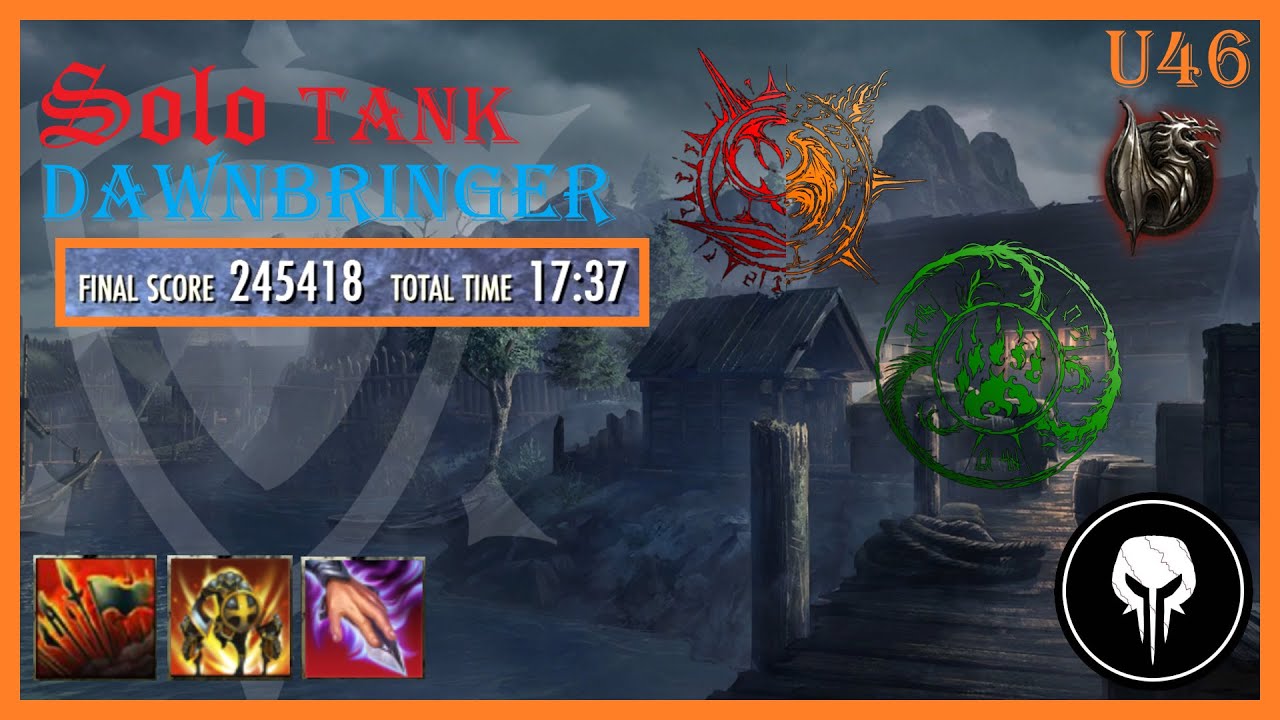 ESO Kyne's Aegis Trifecta 245,4 k Score, Solo Tank POV, Dawnbringer, U46 PS5 EU