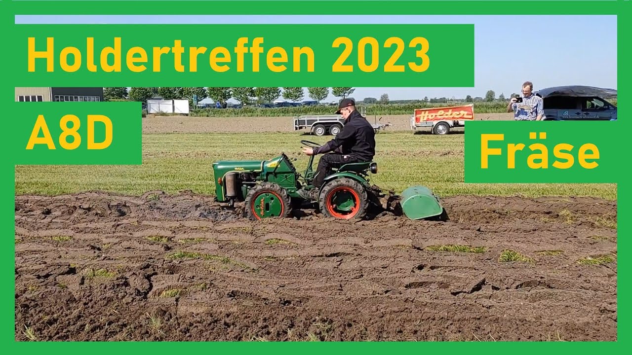 Holdertreffen 2023 | Holder A8D mit Fräse aus dem Vorführacker