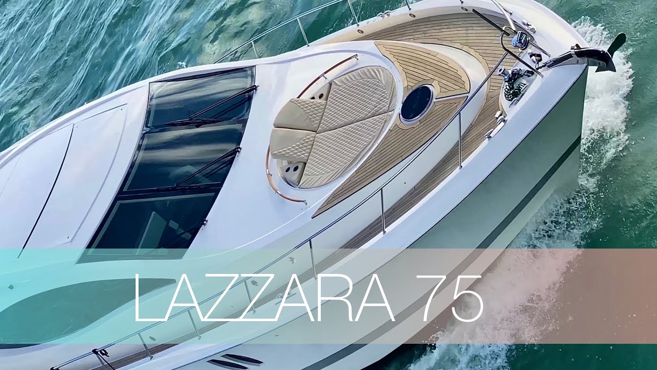GRANDEST DESIGN | Lazzara LSX Quad 75 Luxury Cruiser Yacht | Biscayne Bay