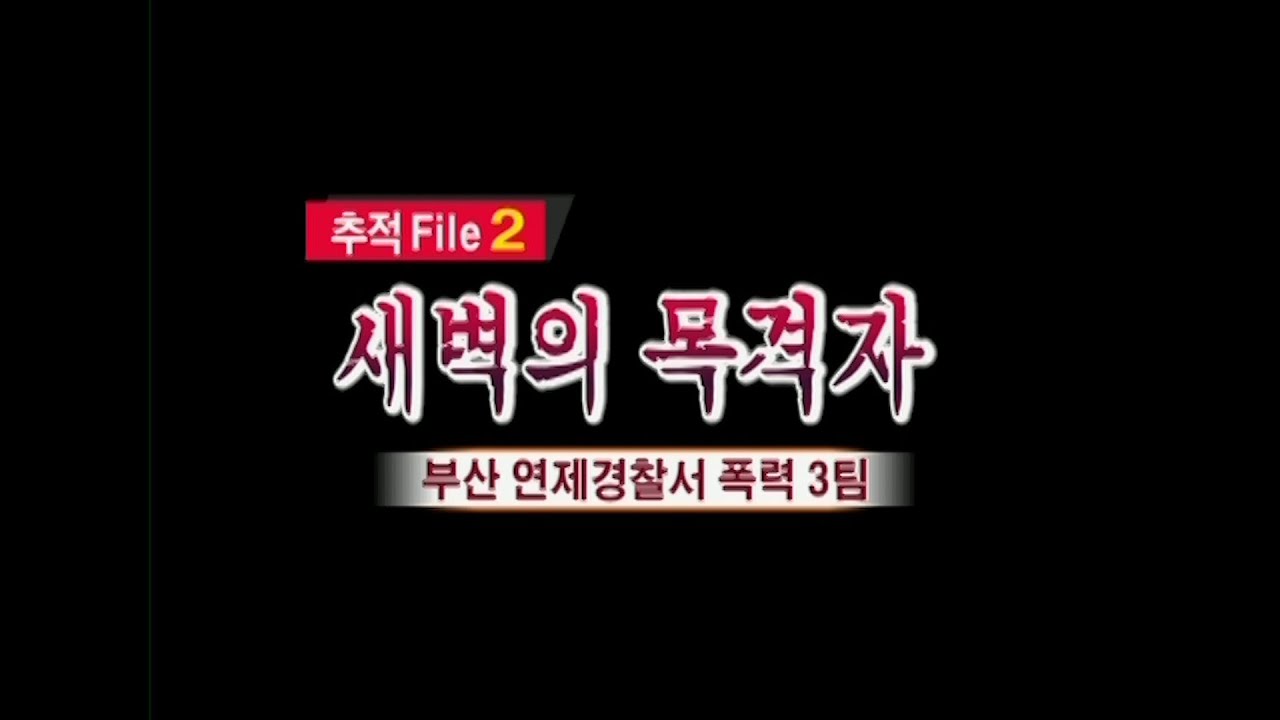 [현장추적 싸이렌] 새벽의 목격자 - 쥐도 새도 모르게