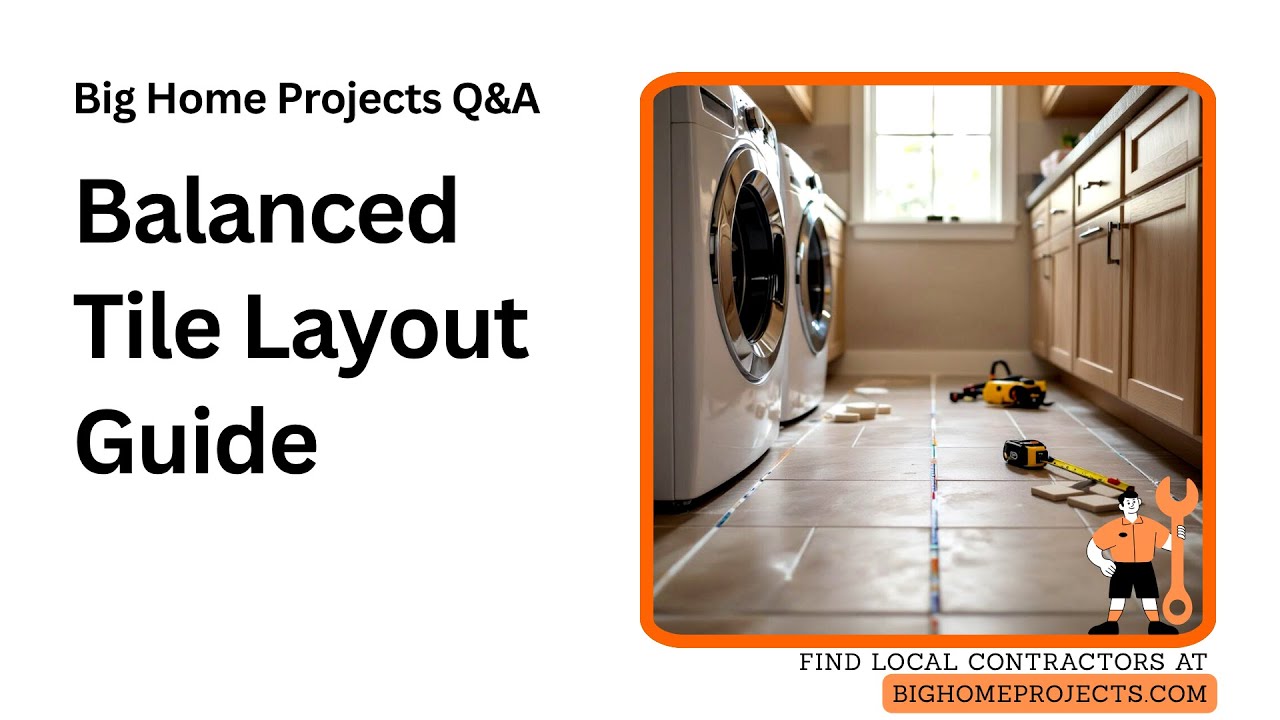 Centerline Tile Layout For Laundry Cabinets