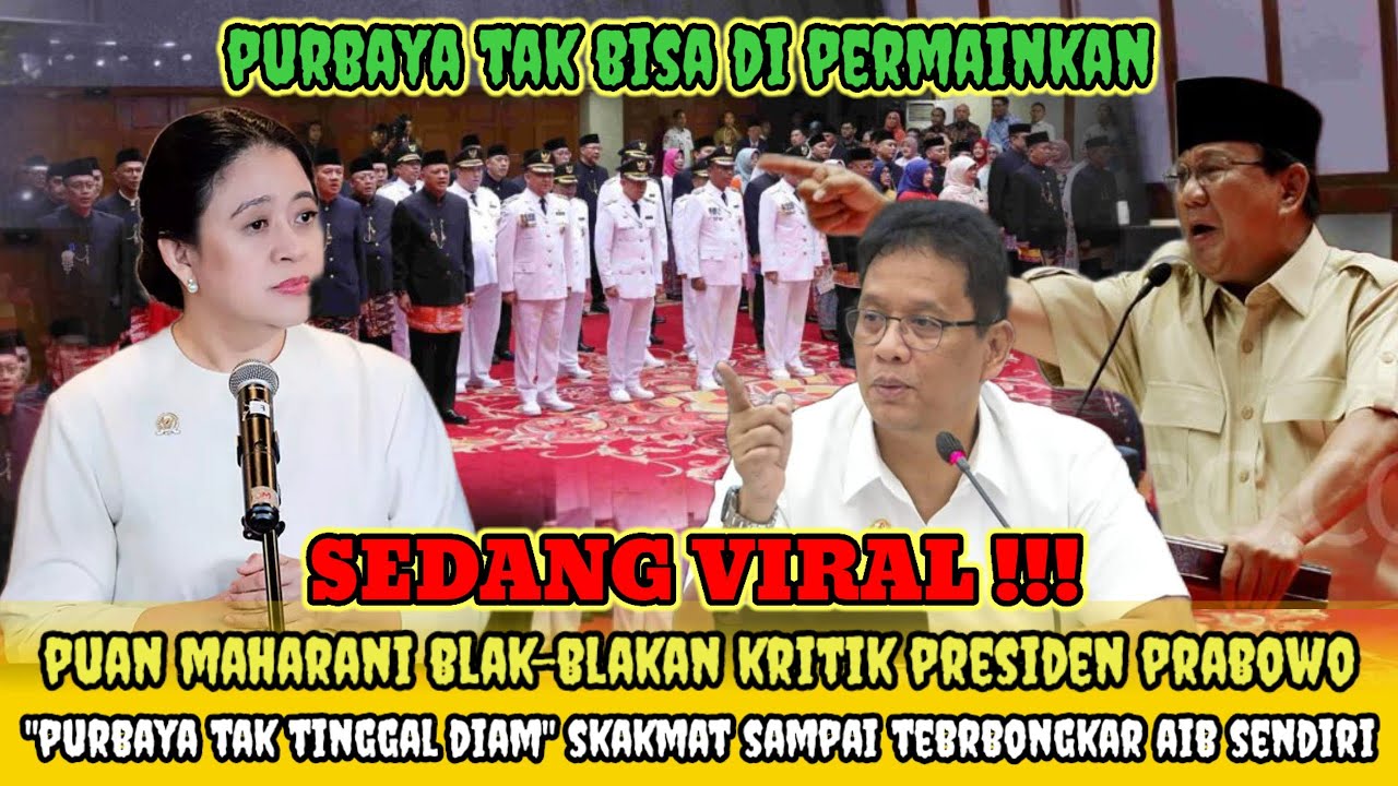 MEMALUKAN! Puan Maharani Ngamuk Kritik Prabowo, Tapi DISKAKMAT Menteri Keuangan Purbaya di Depan DPR