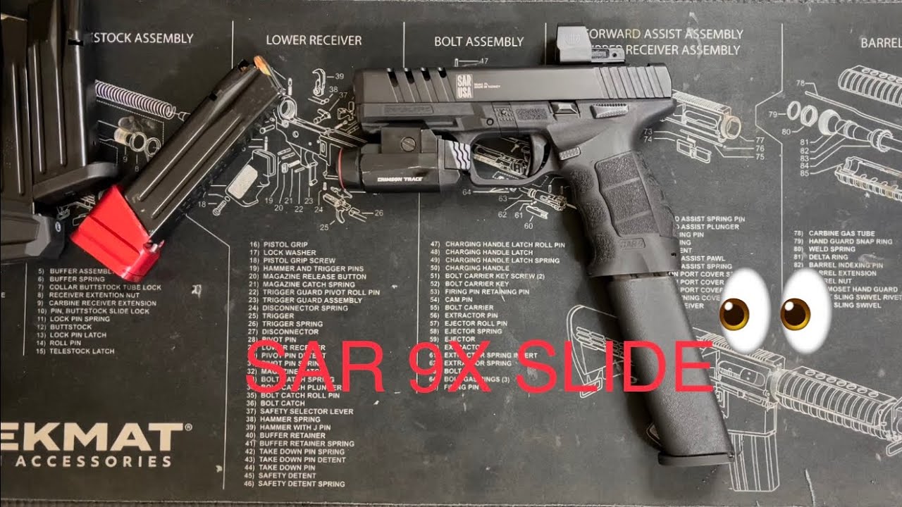 My SAR 9 gets NEW Optic ready SAR 9X Slide😎💥💥🔫 #PISTOL #RIFLE #AK47 #AR15 #GLOCK #SIG #SHOTGUN