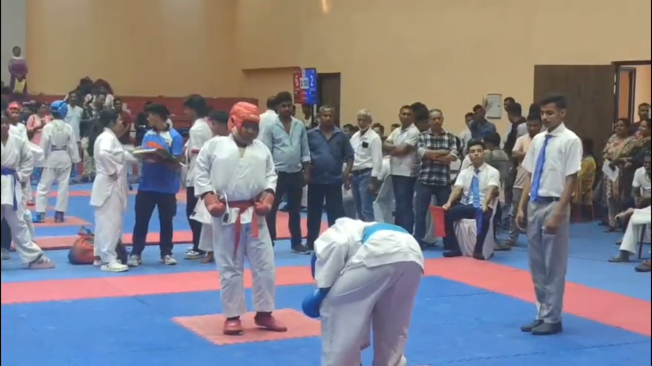 5th rangia district karate championship 13 years +55 mihir kalita🟦 vs bargab boro 🟥 #kumite #karate 