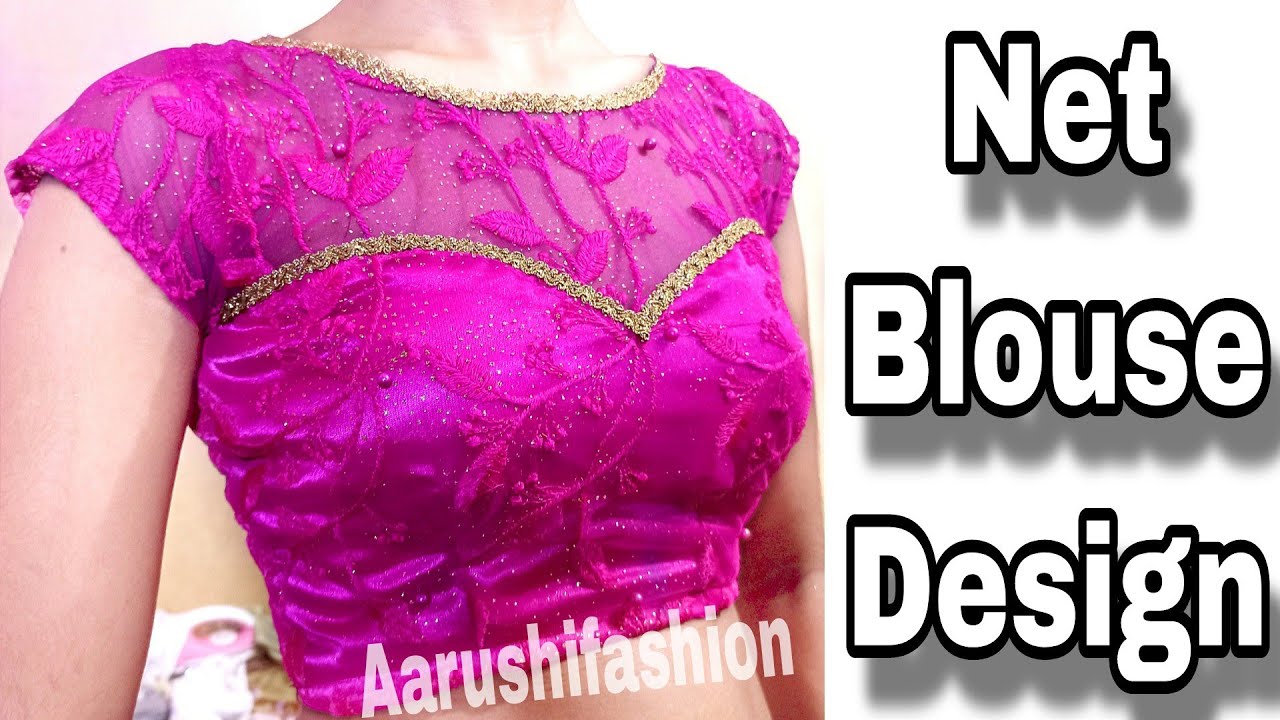Designer Net Front blouse design Cutting And Stitching | Net front Neck Design | Net Wala Blouse