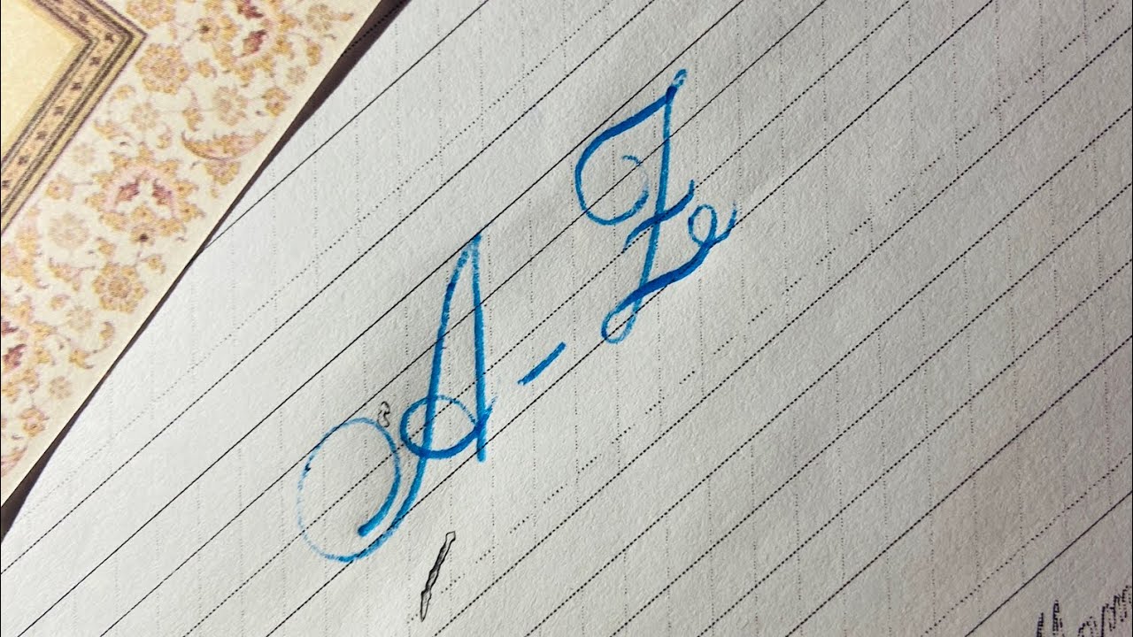 Writing Alphabet in copperplate style…