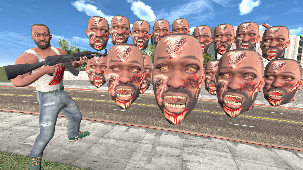 Franklin Found Mystery Zombie Franklin Heads In Indian Bike Driving 3d