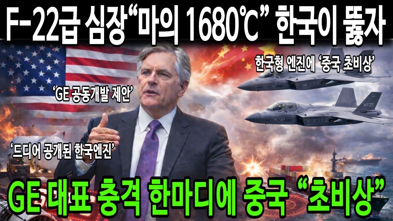 F-22급 심장“마의 1680℃” 한국이 뚫자..GE 대표 충격 한마디에 중국 “초비상” ‘GE 공동개발 제안’ ‘드디어 공개된 한국엔진’