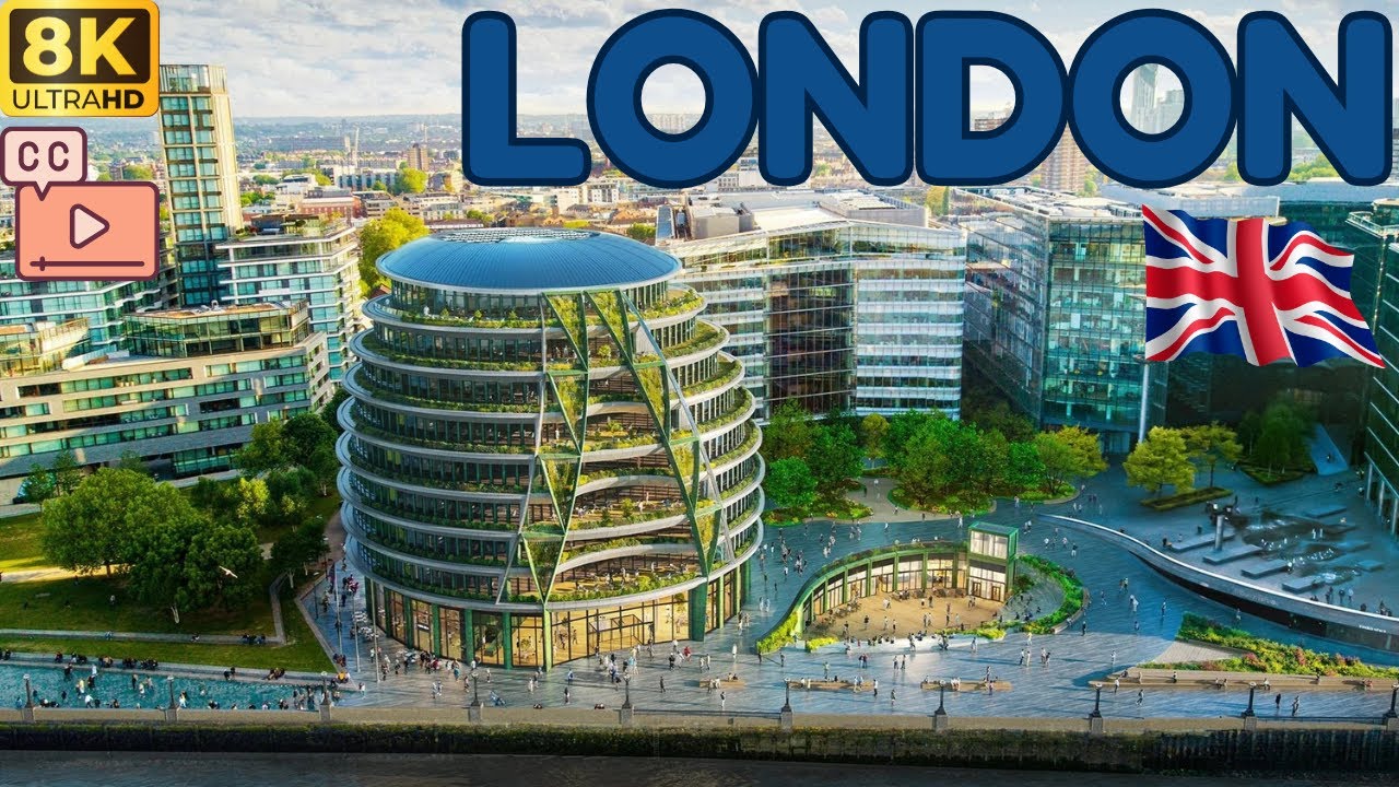 【8K】Исследуйте Очаровательную Лондонскую Прогулочную Аллею Queen's Walk 🇬🇧 (Субтитры)