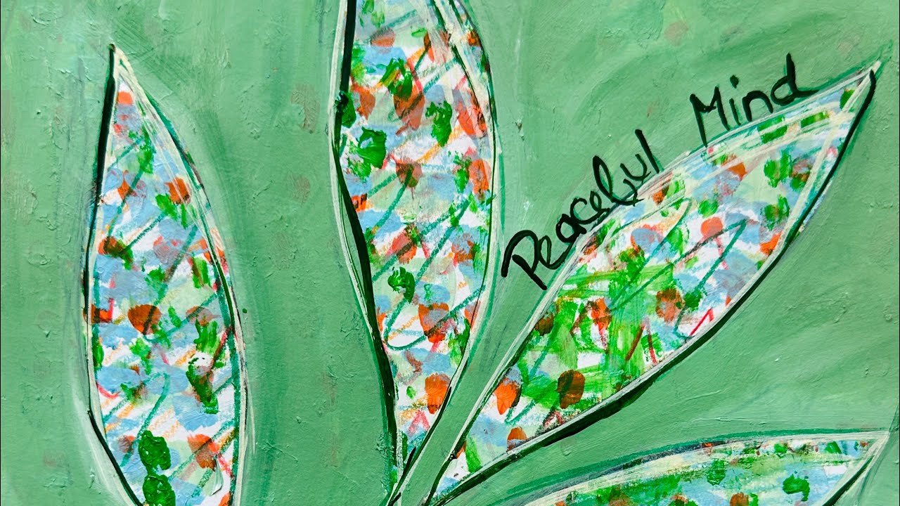 Peaceful mind art tutorial for busy people @DABartbydiane 