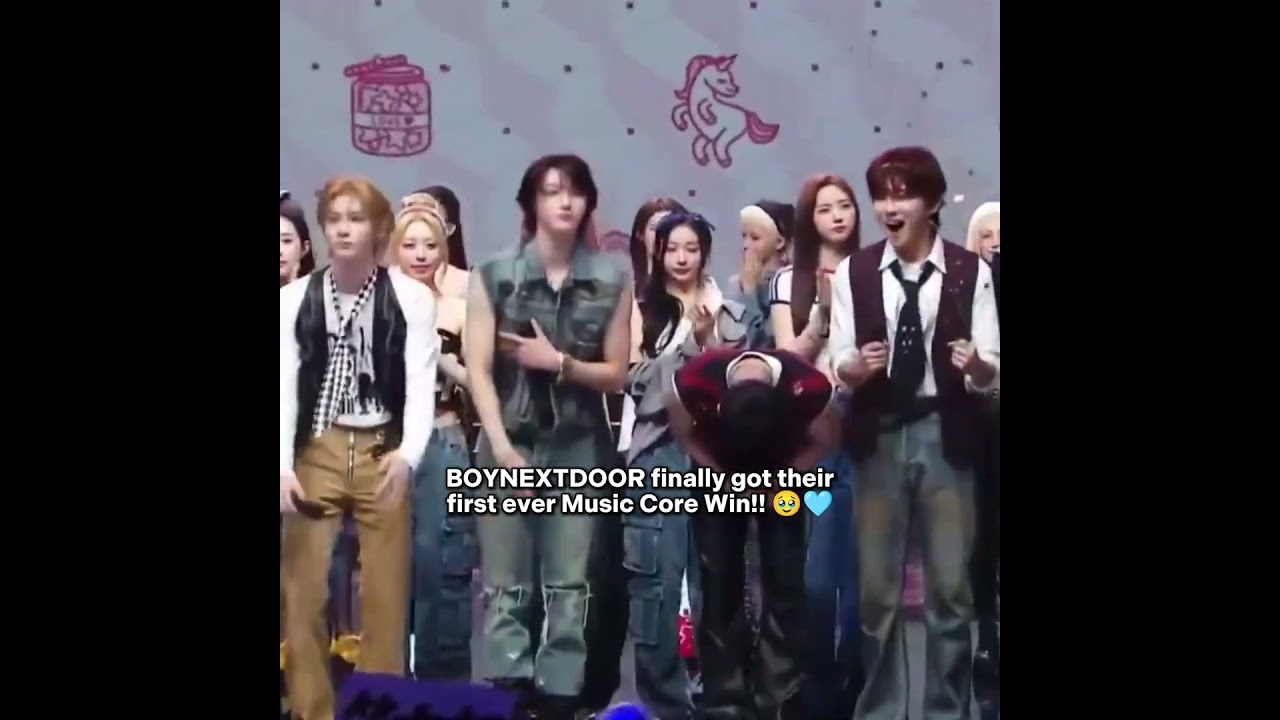 BND First Music Core Win!!🥹 #BOYNEXTDOOR #MusicCore #BND #kpop #shorts