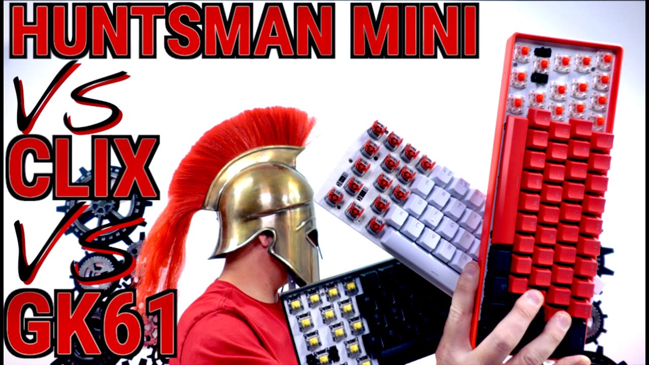 GK61 vs CLIX MATRIX vs HUNSTMAN MINI 60% Mechanical Keyboard's